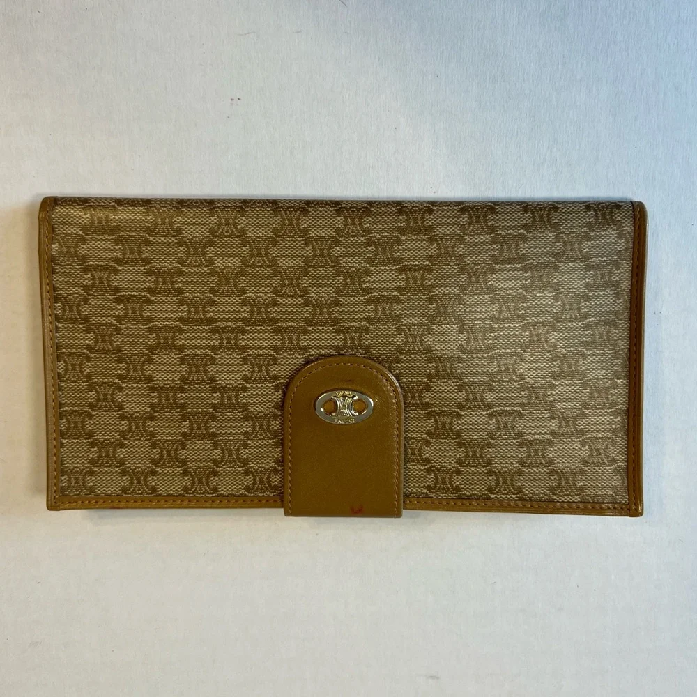CELINE Macadam Long Wallet Canvas and Leather‎